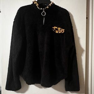 ❤️ $10 Flash Sale LoveU Dear Sherpa 1/4 Zip Sweater